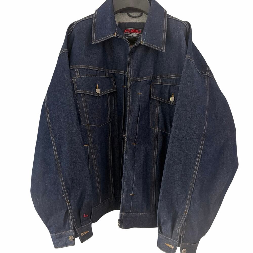 Stunning vintage FUBU denim jean jacket size XXXXL in mint condition
